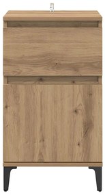 Éjjeliszekrény 2 pcs kézműves tölgy 40 x 35 x 70 cm Faanyag