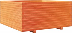 vidaXL viaszbarna tömör fenyőfa kerti virágláda 100 x 100 x 49,5 cm