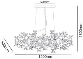 Kristály csillár zsinóron 13xG9/40W/230V színes