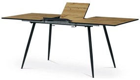 Masă extensibilă în culoarea stejar sălbatic. 140+40x80x76 cm. Blat MDF, picioare metalice. HT-921 Din stoc intern