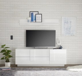 Jupiter 1 ajtós, 2 fiókos tv állvány fehér 182 cm
