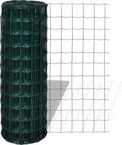 vidaXL Európai Kerítés Zöld 1000 x 180 cm PVC-bevonatú vas