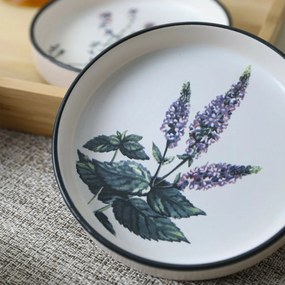 6 darab 14 cm-es Herbal fajansz tálkészlet