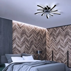 Brilagi-LED állítható lámpa ventilátorral LED/50W/230V 3000-6500K fekete+DO