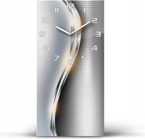 Üveg falióra Fém absztrakt 30x60