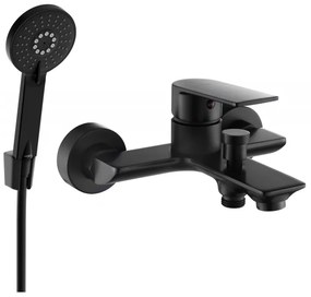 Mexen Alexa R40 kád csaptelep zuhanyszettel, fekete - 7123R40-70