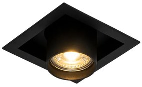 6 darabos modern, süllyesztett, állítható fekete spotlámpa készlet - Roof