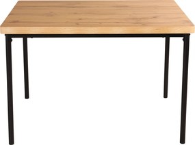 Étkezőgarnitúra 1+4, világos tölgy/szürke/fekete, MADIO