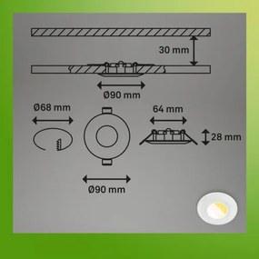 Briloner 7588036 -SZETT 3xLED Fürdőszobai mennyezeti lámpa KLIRA 3xLED/4,9W/230V IP44 fehér