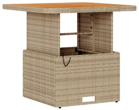 3 darabos kert étkező garnitúra párnákkal bézs poly rattan akác