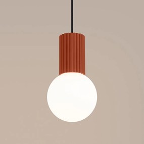 Narancssárga függőlámpa üveg búrával ø 12 cm Orbital – Sollux