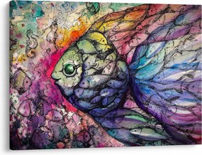 Kép - színes hal (70x50 cm)