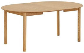 Kerek bővíthető étkezőasztal hosszabbító asztallappal tölgyfa dekorral ø 120 cm Bundaberg – House Nordic