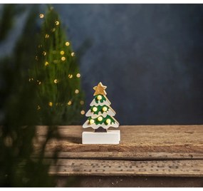 Fehér-zöld fénydekoráció karácsonyi mintával Freddy – Star Trading