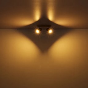 Globo 57911-2G - Spotlámpa ROBBY 2xGU10/35W/230V szürke/barna