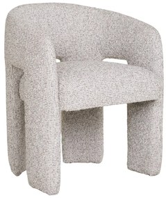 Világosszürke kárpitozott karfás étkezőfotel Monroe – House Nordic