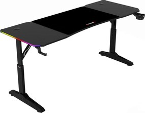 LUMEN RGB LED gamer asztal 140 × 60 cm