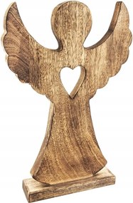 Fa angyal figura angyal dekoratív álló figura 36 cm