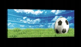 Vászonkép 145x45 Labdarúgás stadion ég fű labda sport játék verseny energia