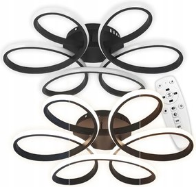 Mennyezeti Lámpa fekete függeszték plafon modern Led Csillár Távirányító