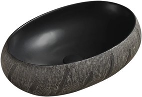 Mexen ABRIL asztali mosdó, 58x39 cm, fekete, 22015866