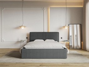 Franciaágy 180 cm Tulia 180  (szürke + fekete) . 1100269