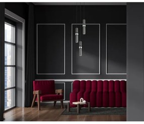 ITALUX PND-14290-3-GR - Csillár zsinóron ISIDORA 3xGU10/25W/230V antracit/króm