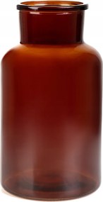 Tenno üveg váza barna 14,5x25,5 cm Homla