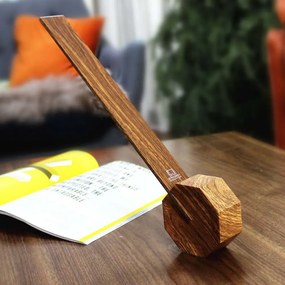 Világosbarna LED asztali lámpa (magasság 38 cm) Octagon One – Gingko