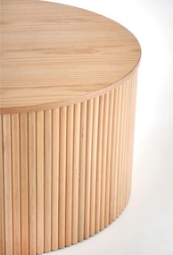 Tamis kerek dohányzóasztal 80 cm - natúr