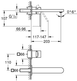 GROHE 29306003 - Mosdócsaptelep PLUS 203 mm fényes króm