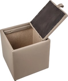 Box puff - POLY műbőr - taupe R