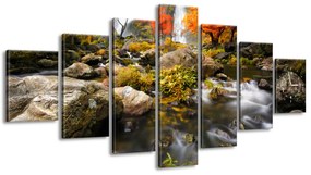 Gario Órás falikép őszi vízesés - 7 részes Méret: 210 x 100 cm