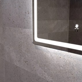 Álló fürdőszobai LED tükör 60x80cm | Gesztusvezérlés - Páramentesítő - Fényerő és színhőmérséklet szabályozás | Welland Type20V