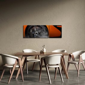 Kép - Narancssárga sportautó (órával) (90x30 cm)