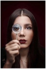 Poszterek 80x120 Üveg és szem Nagyító