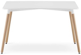 Étkezőgarnitúra 1 + 4, fehér ADRIA asztal 120x80 cm + sötétszürke bársony szék BORA