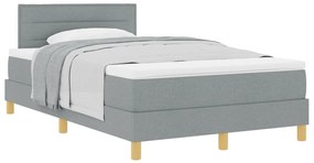 Box Spring Ágy matraccal Világosszürke 120x190 cm Szövet