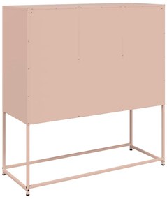 rózsaszín acél tálalószekrény 100,5 x 39 x 107 cm