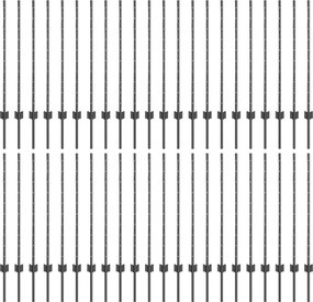 vidaXL Kerítésoszlop 44 pcs Szürke 140 cm Acél