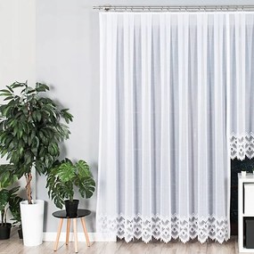 Felicia Jacquard kész függöny legalul mintával 300x250cm fehér