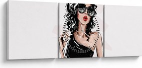 Kép - Divat nő (órával) (90x30 cm)