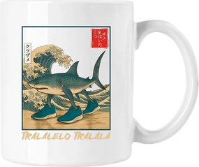 Tralalero bögre tralala cápa 1 fehér 330ml