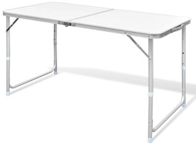 vidaXL Összecsukható Állítható Kemping Alumínium Asztal 120 x 60 cm
