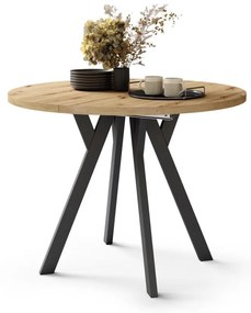 Bővíthető étkezőasztal ARTUR artisan tölgy/fekete