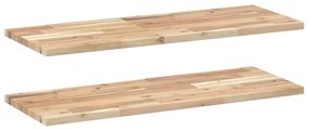2 db kezeletlen tömör akácfa függőpolc 80 x 30 x 2 cm