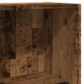 antik fa színű szerelt fa könyvespolc 60 x 30 x 114 cm
