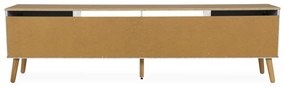 Dot fehér TV-állvány tölgyfa dekorral, szélesség 192 cm - Tenzo