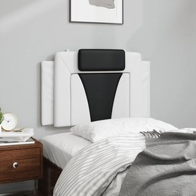 fekete és fehér műbőr fejtámla párna 80 cm