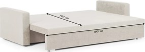 DELLA Háromszemélyes kinyitható kanapé Bézs